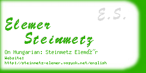 elemer steinmetz business card